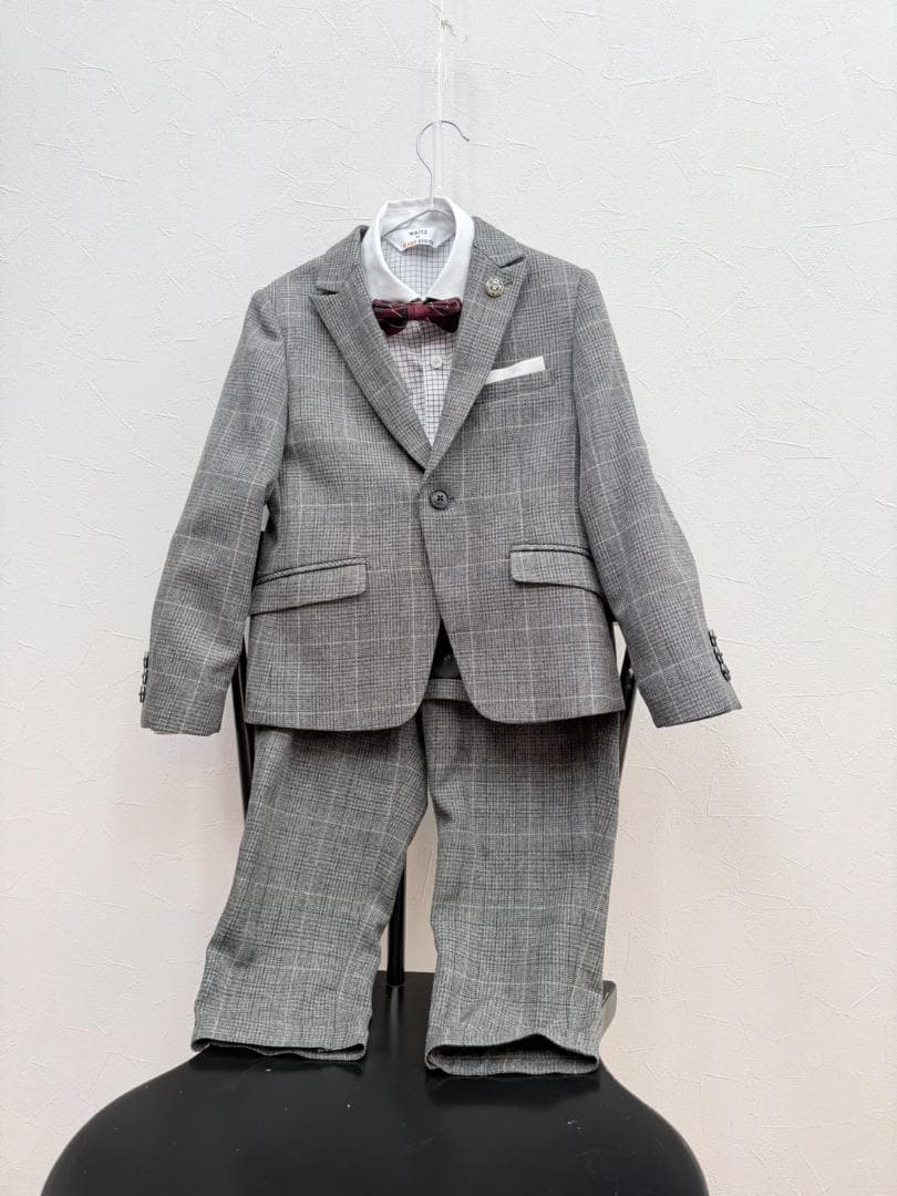 【BEAMS】【靴おまけ】【クリーニング中】スーツ グレー 120入学式 七五三