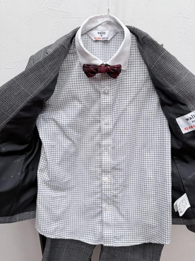 【BEAMS】【靴おまけ】【クリーニング中】スーツ グレー 120入学式 七五三