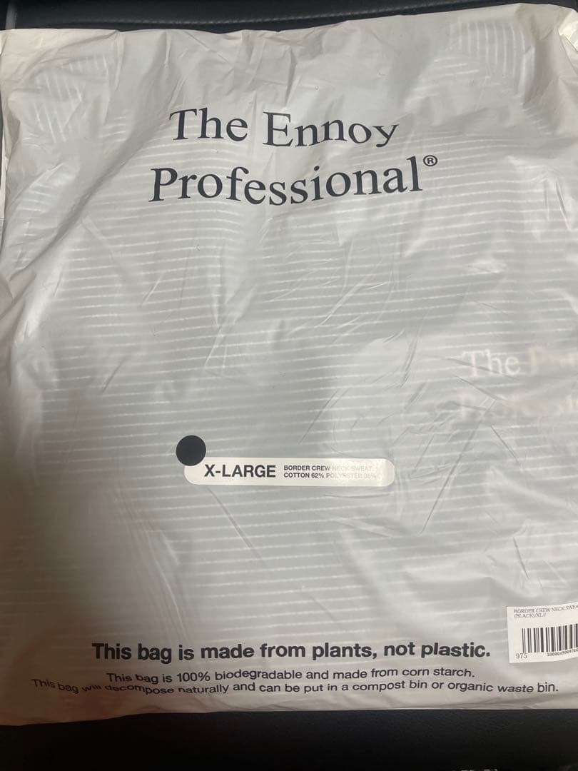 ennoy ENNOYエンノイBORDER CREW NECK SWEAT XL