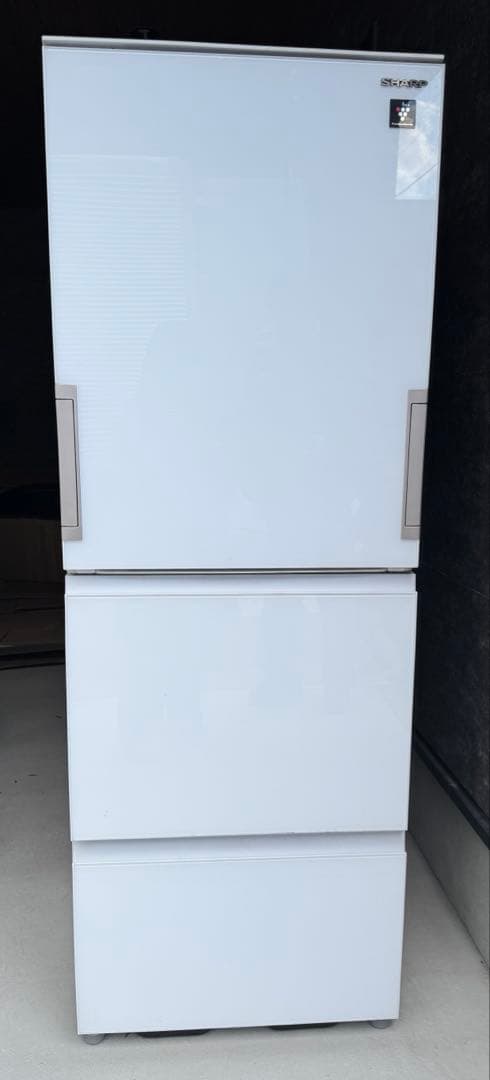 両開きシャープ 3ドア冷蔵庫 SJ-GW35G 350L 2021年製