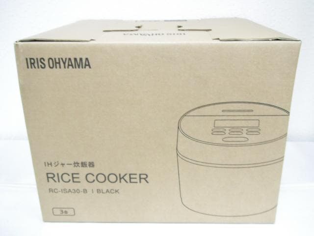 2/未使用品 アイリスオーヤマ IHジャー炊飯器 RC-ISA30-B