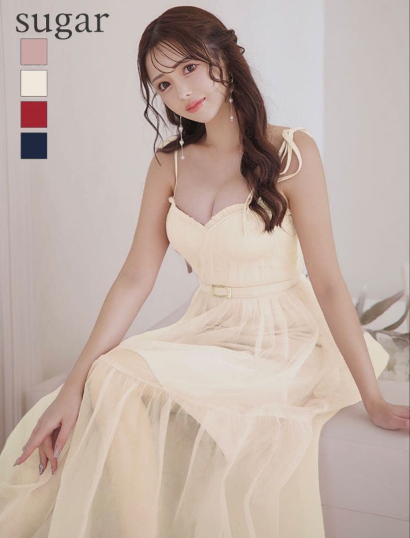 DEA. by ROBE de FLEURSフレアチュールロングドレス