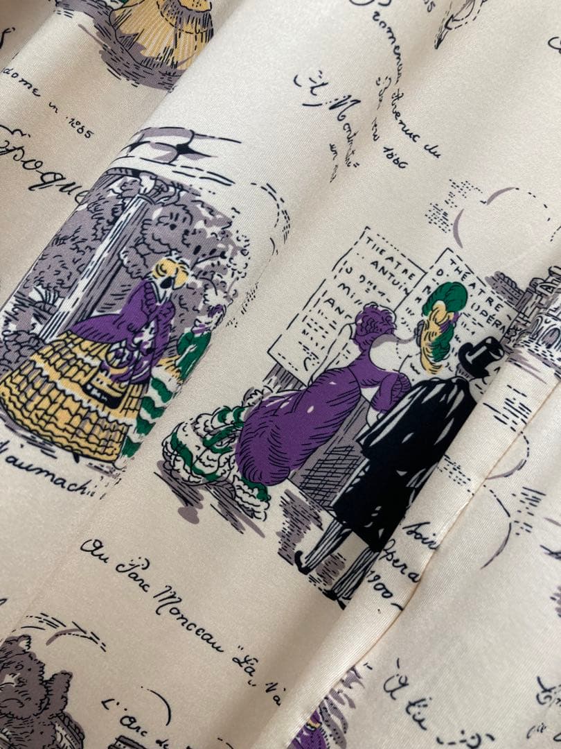 スーパービューティー♡ 秋冬新作Paris柄クラッシックワンピース