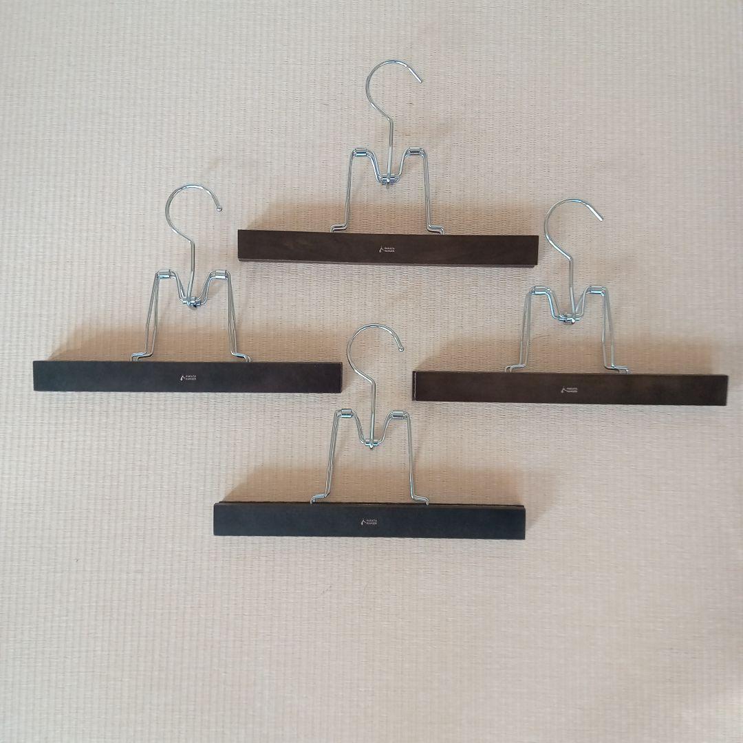 ナカタハンガー 4本 　　　　　　　スモークブラウン