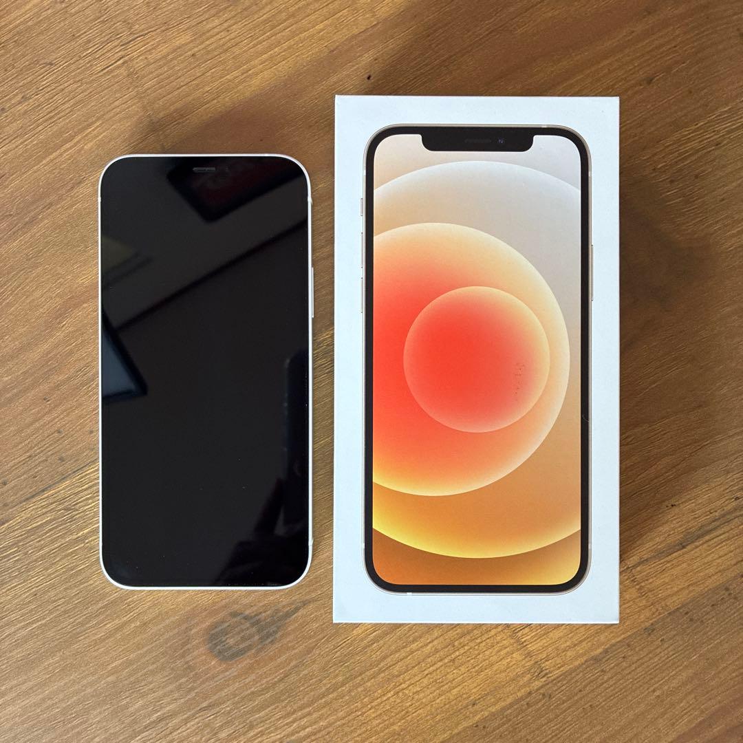 iPhone12 128GB ホワイト SIMフリー 背面割れあり