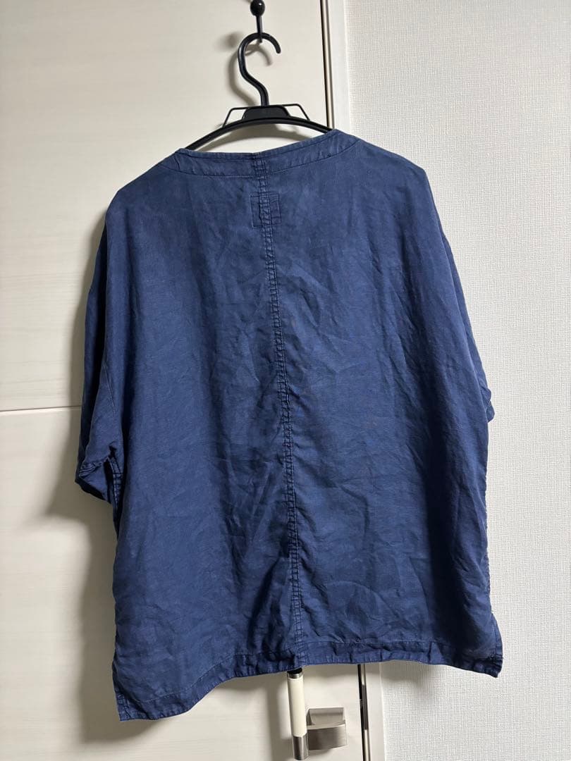 Porter Classic ノーカラーリネンシャツ　サイズ2