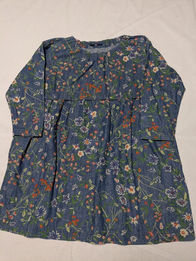 45R フォーティーファイブアール 花柄 デニムチュニック