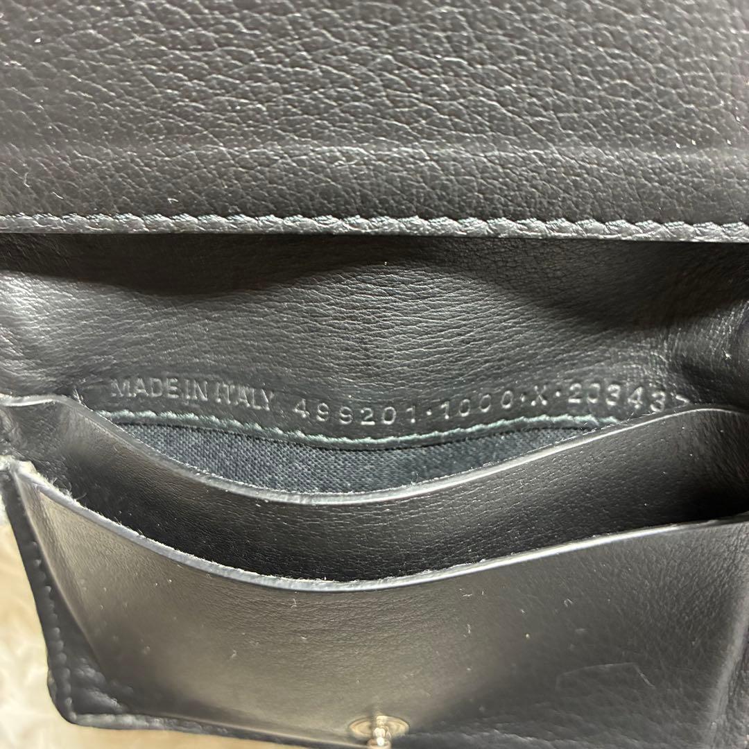 【バレンシアガ 】499201 ペーパー レザー 名刺入れ カードケース 黒