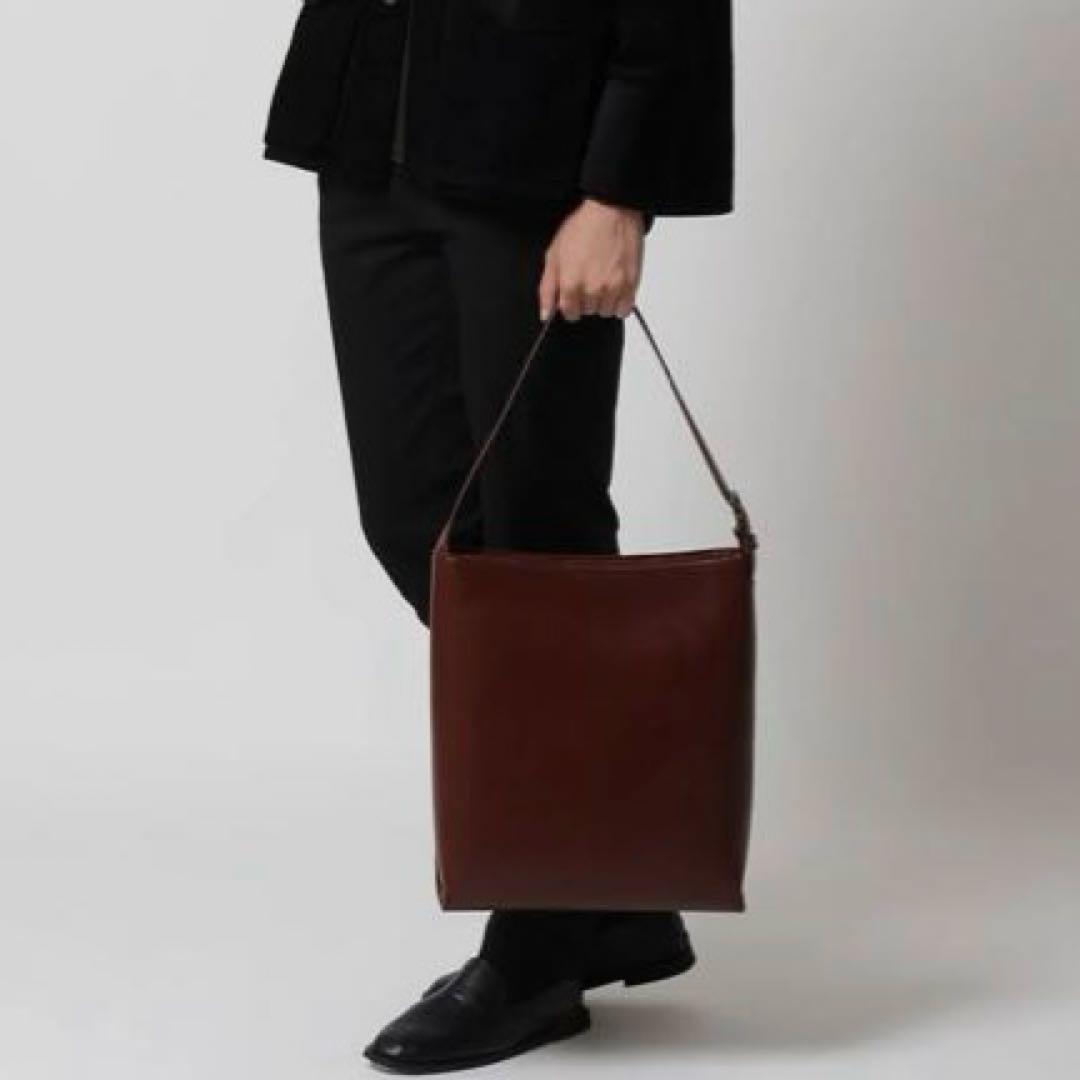 【美品】マザーハウス 牛革 ブライト ワンショルダー 茶