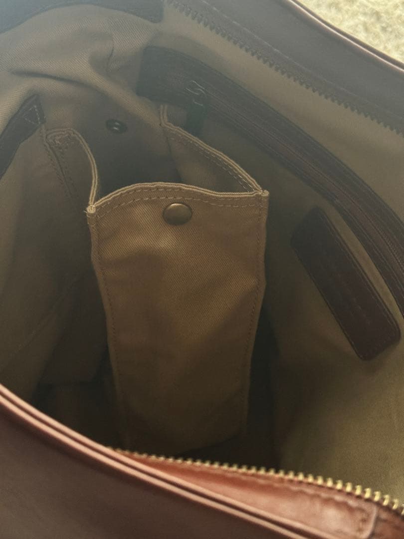 【美品】マザーハウス 牛革 ブライト ワンショルダー 茶