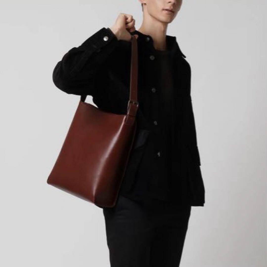 【美品】マザーハウス 牛革 ブライト ワンショルダー 茶