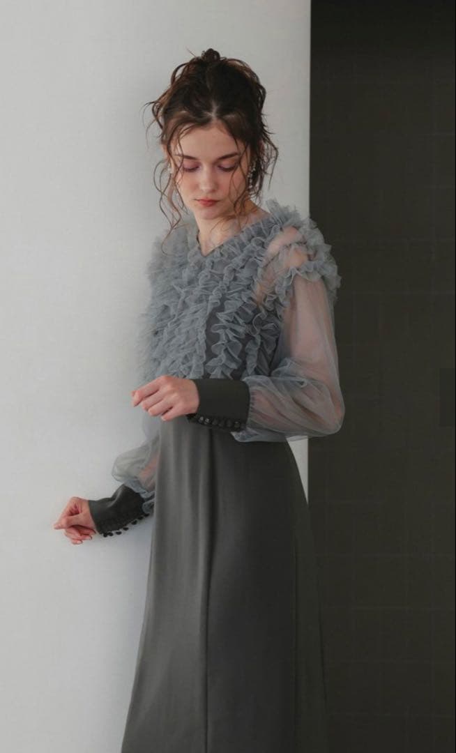 ★新品★ドリードール　フリルブラウスセットドレス　結婚式　パーティー　お呼ばれ