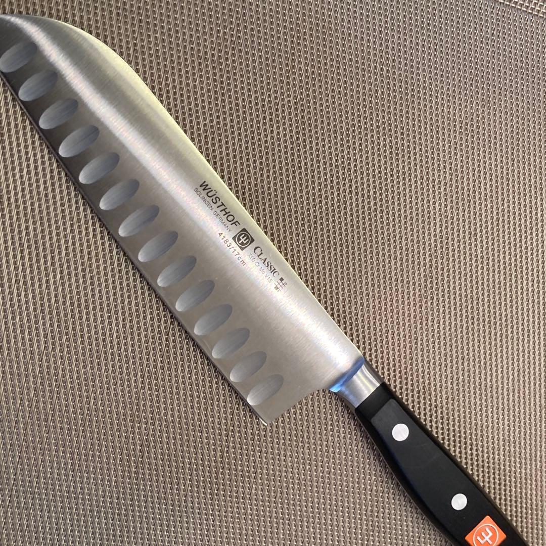 未使用WUSTHOF 包丁4183/17㎝クラッシック三徳庖丁 (筋入)半額以下