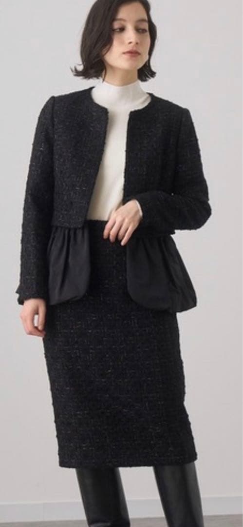 ANAYI アナイ　ラメツイード　セットアップ　ジャケット、スカート　　38