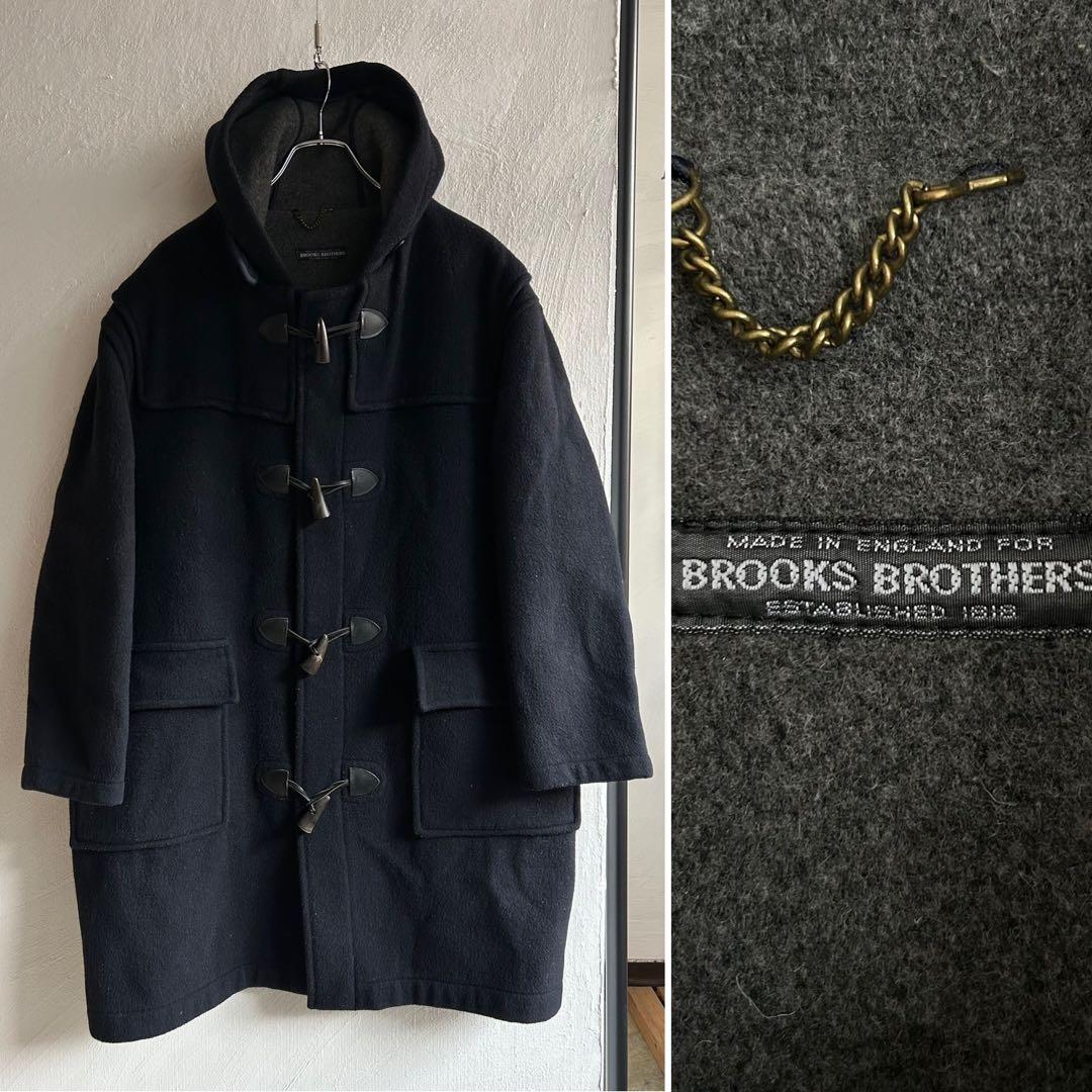 80S イングランド製 Brooks Brothers ダッフルコート ネイビー