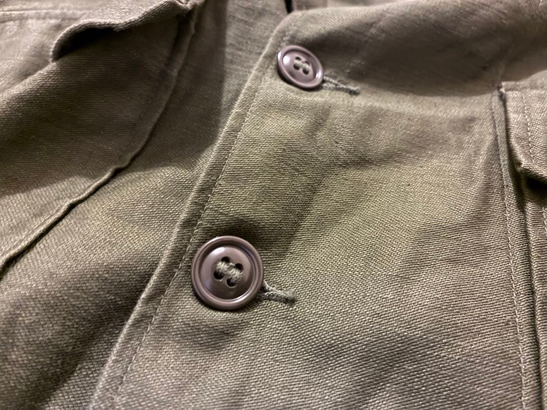 60s US-ARMY OG-107 ユーティリティシャツ 1st 筒袖