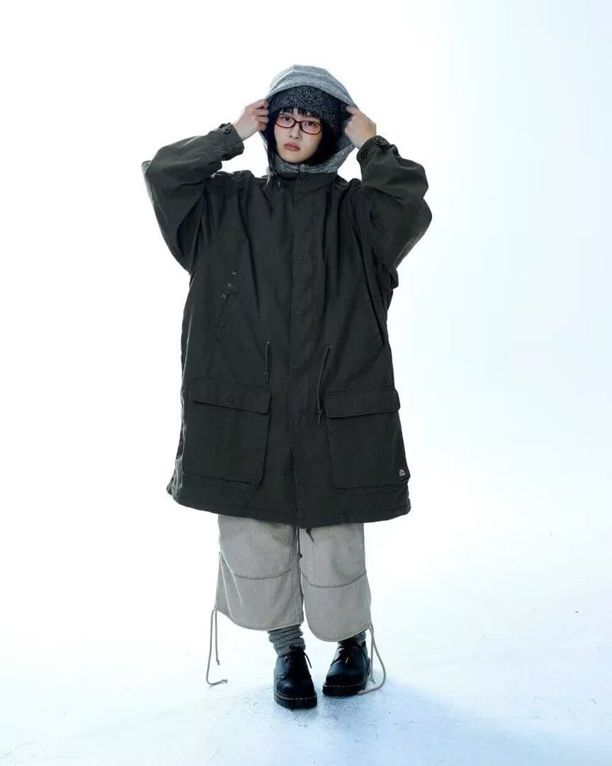 COYSEIO WASHED MILITARY ジャケット ダークグレー