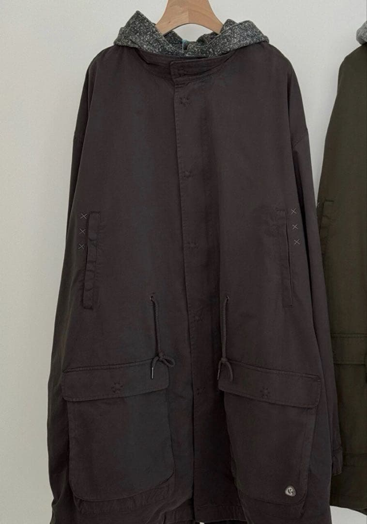 COYSEIO WASHED MILITARY ジャケット ダークグレー