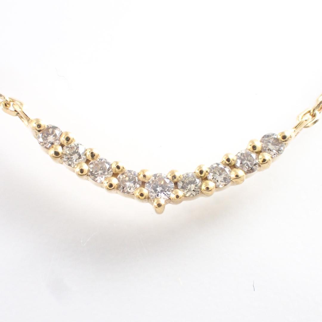 アガット K18YG ダイヤモンド 0.04ct ネックレス エタニティ