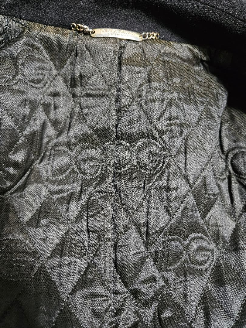 Dolce & Gabbana 黒 ダブルブレスト ピーコート