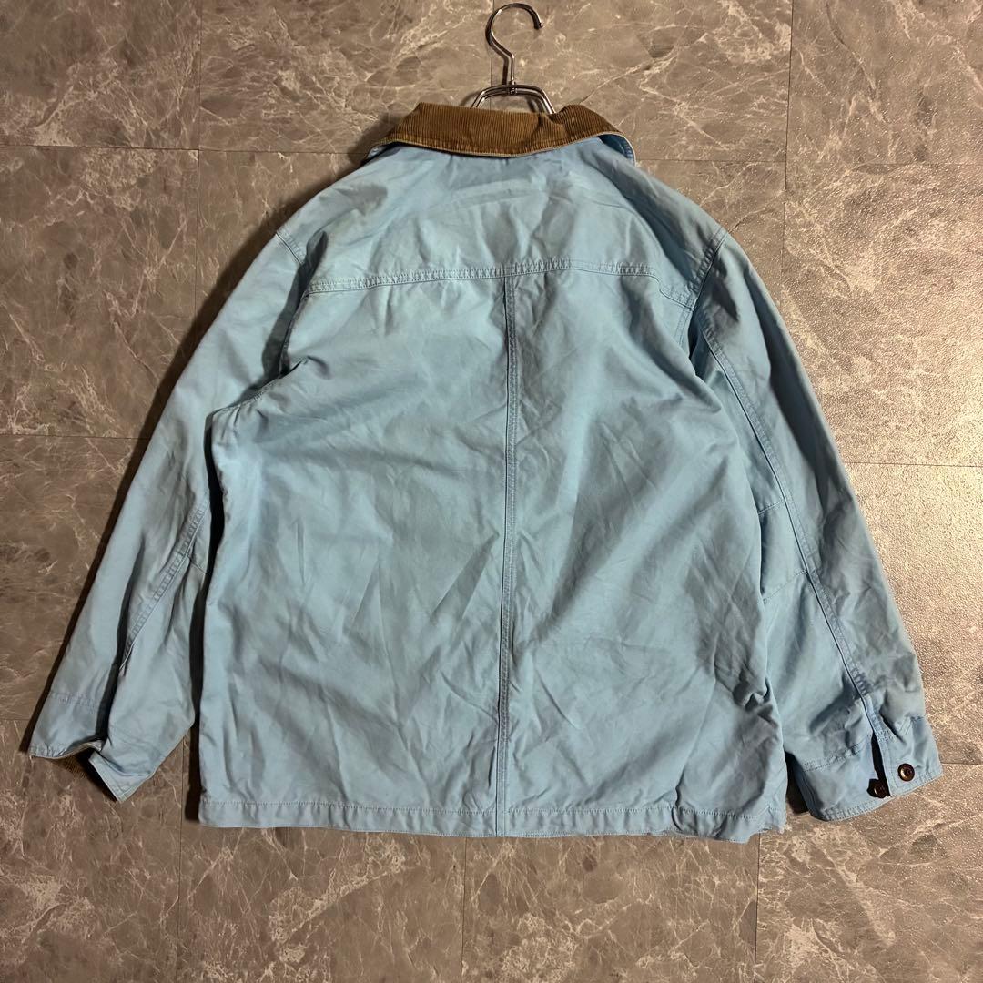 【希少カラー】LL.Beanハンティングジャケット 襟コーデュロイ ライトブルー