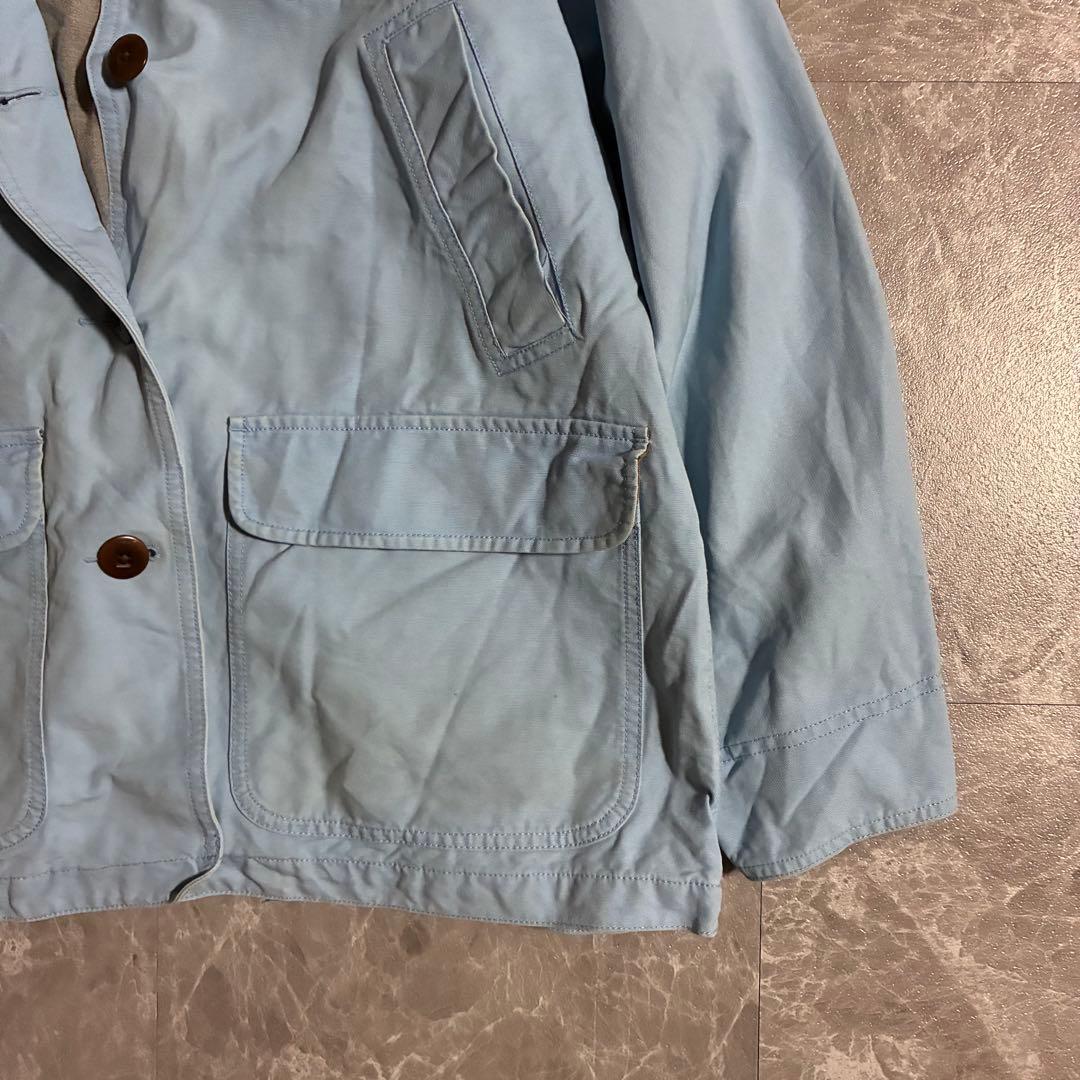 【希少カラー】LL.Beanハンティングジャケット 襟コーデュロイ ライトブルー