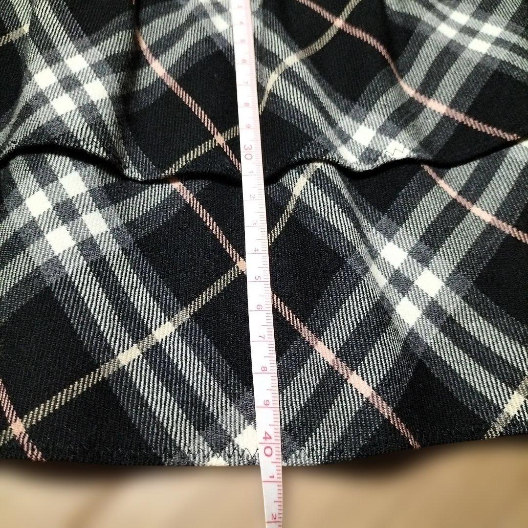 美品 BURBERRYBLUELABEL ノバチェックスカート38ウール ミニ丈