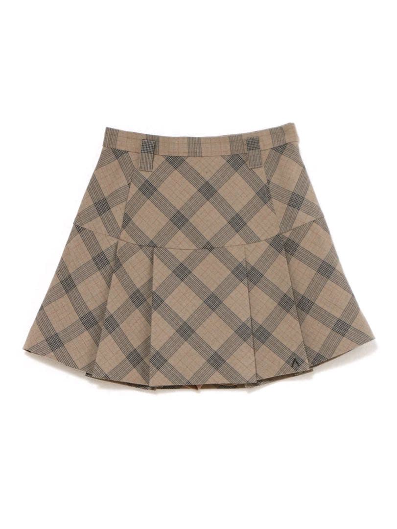 スカート andmary Coco check mini pleats skirt M