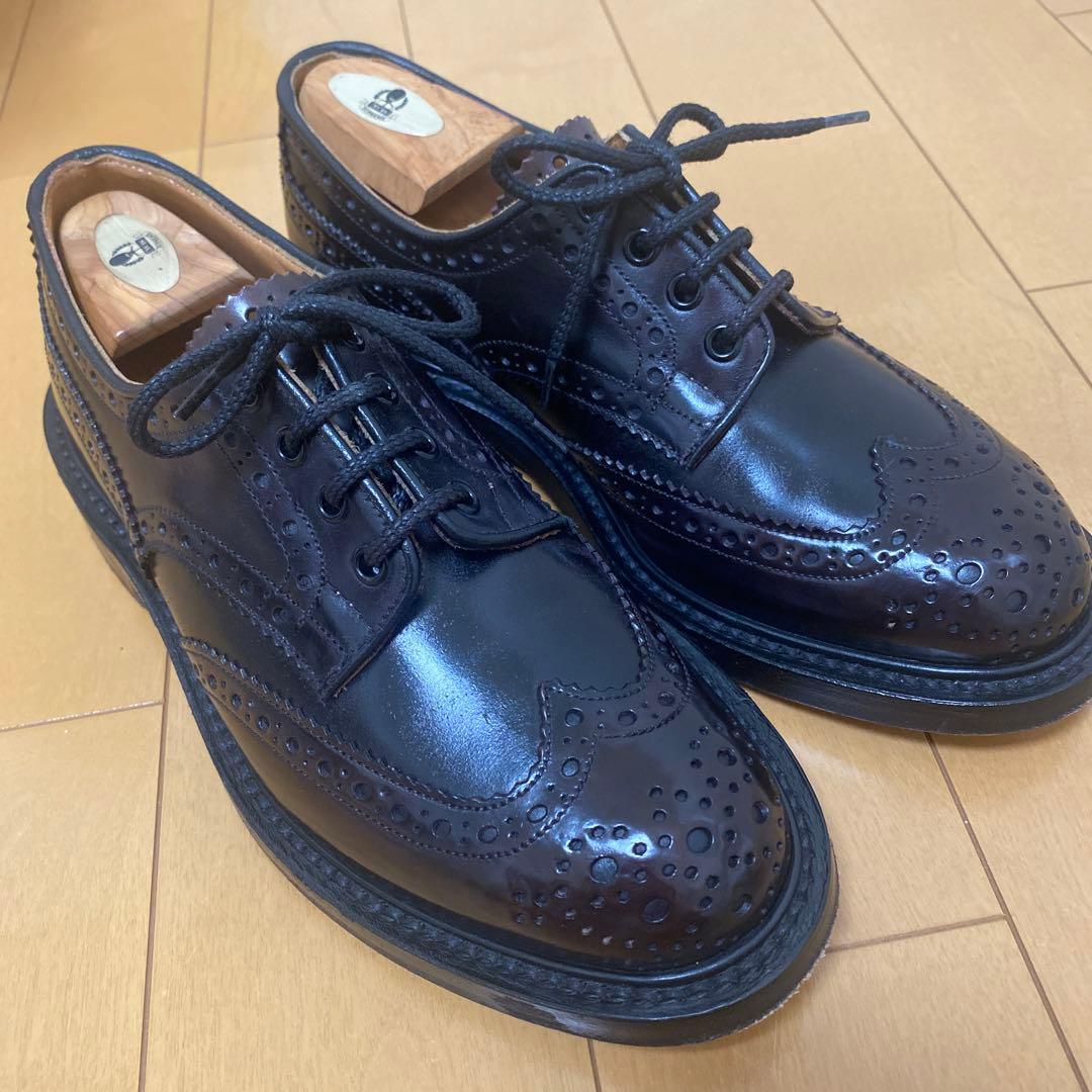美品　Tricker's バートン コードバン uk7 バーガンディ