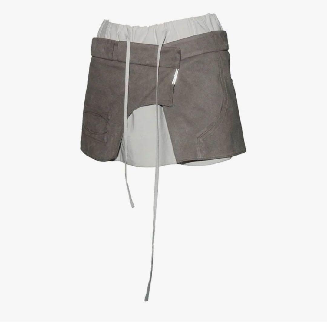 スカート S suede wrap skirt THEREDTHREAD