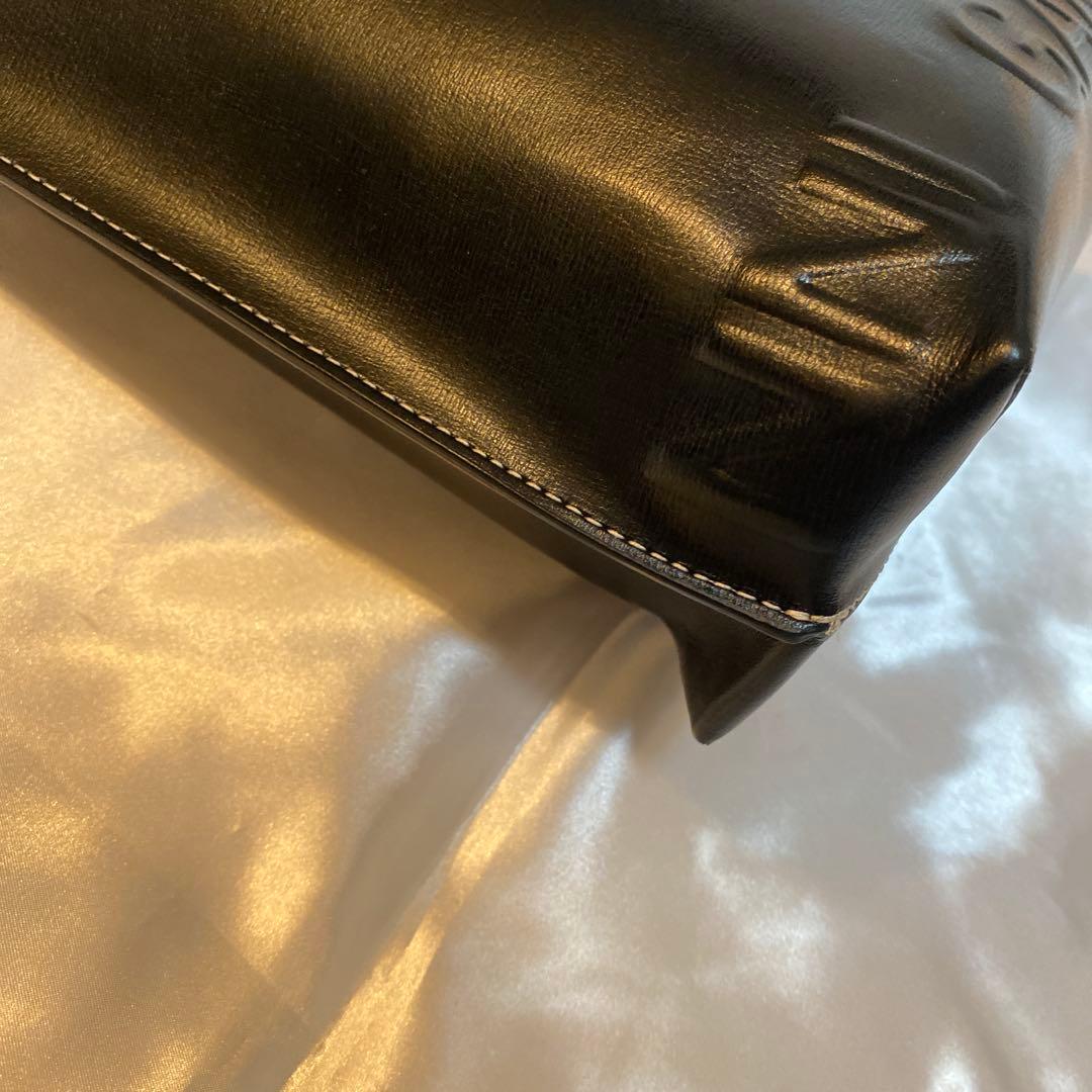 GANNI ブラックレザーショルダーバッグ トートバッグ 2way 保存袋あり