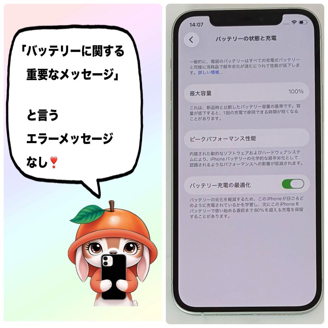 M17【電池新品　100％表示】 iPhone 12　256GB　グリーン