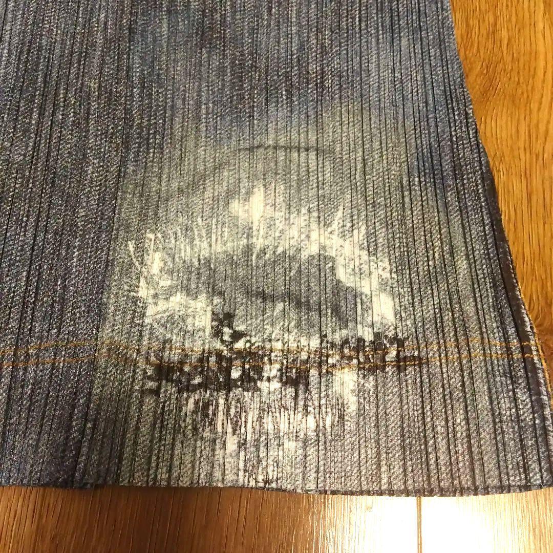 プリーツプリーズ⚪イッセイミヤケ⚪デニム柄【極美品★レア】