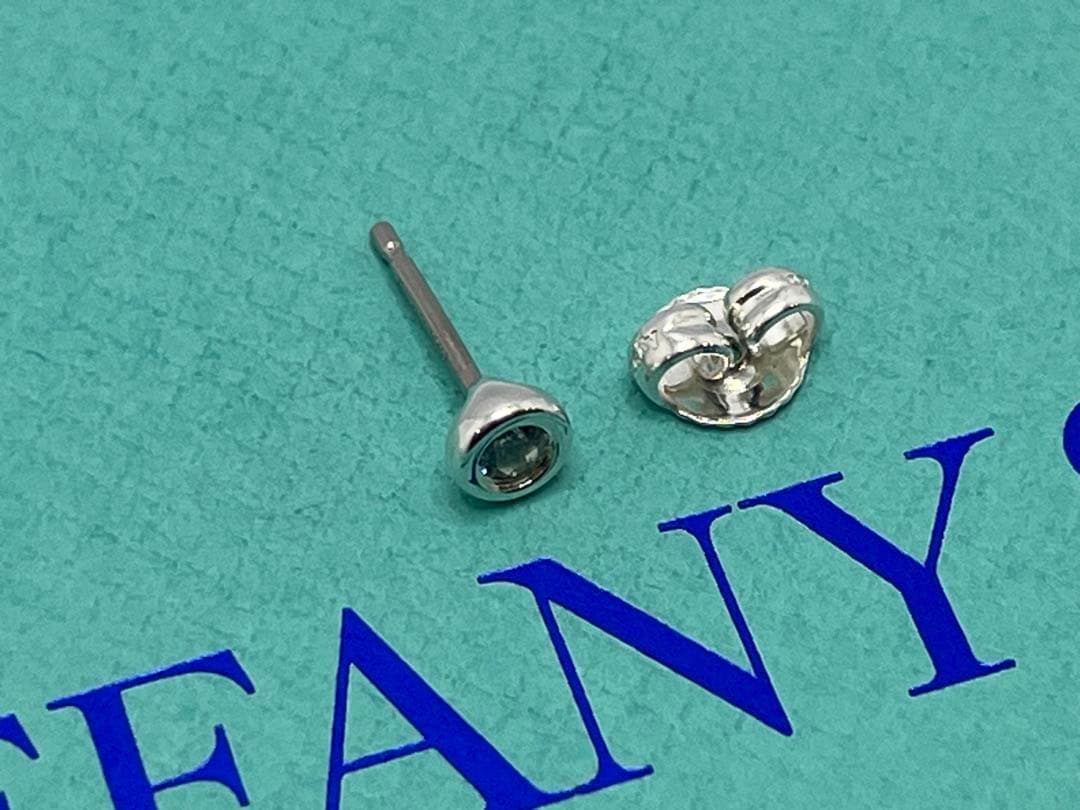 c720 ティファニー　バイザヤード　アクアマリン　ピアス　シルバー　925