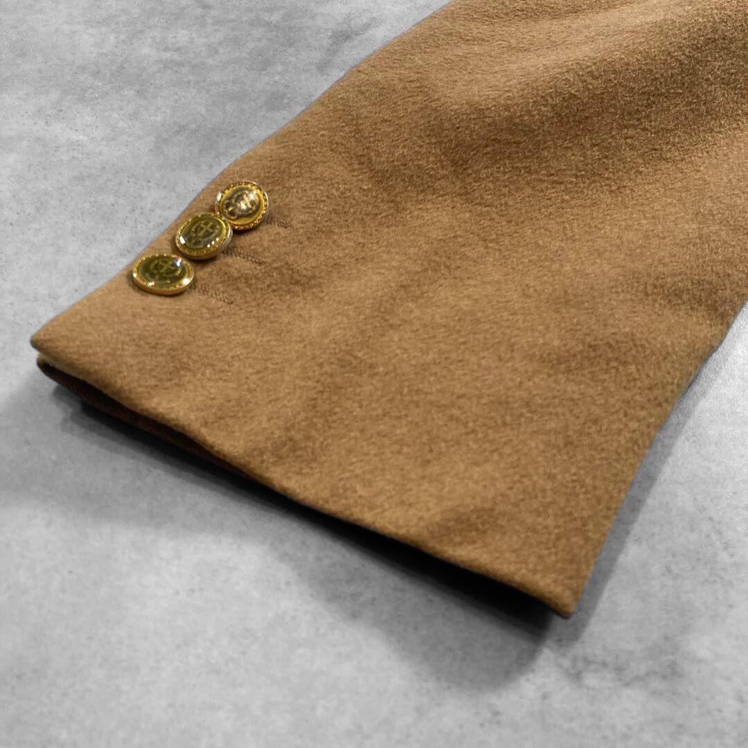 Burberrys カシミヤ 100% 金ボタン ダブルジャケット キャメル M