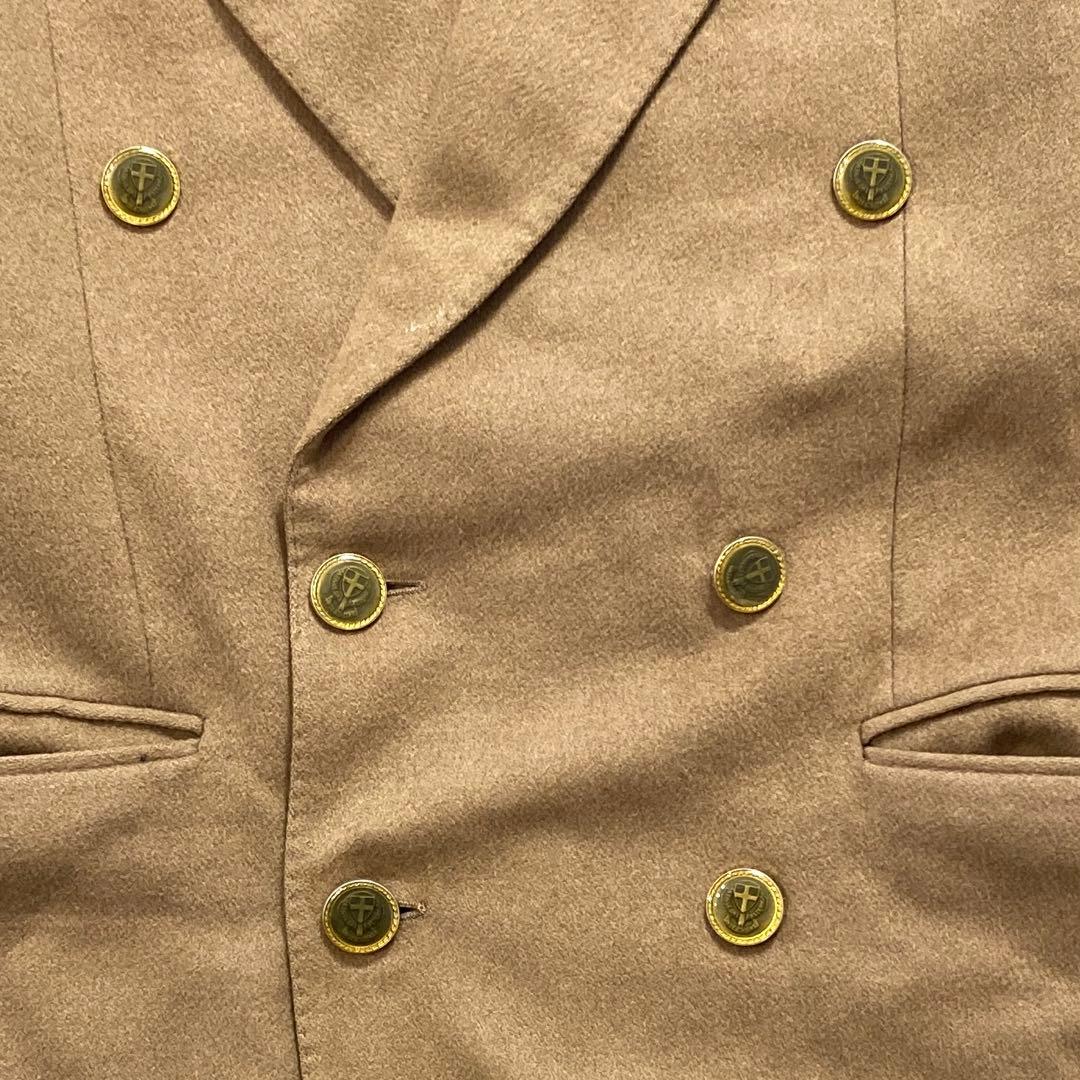 Burberrys カシミヤ 100% 金ボタン ダブルジャケット キャメル M