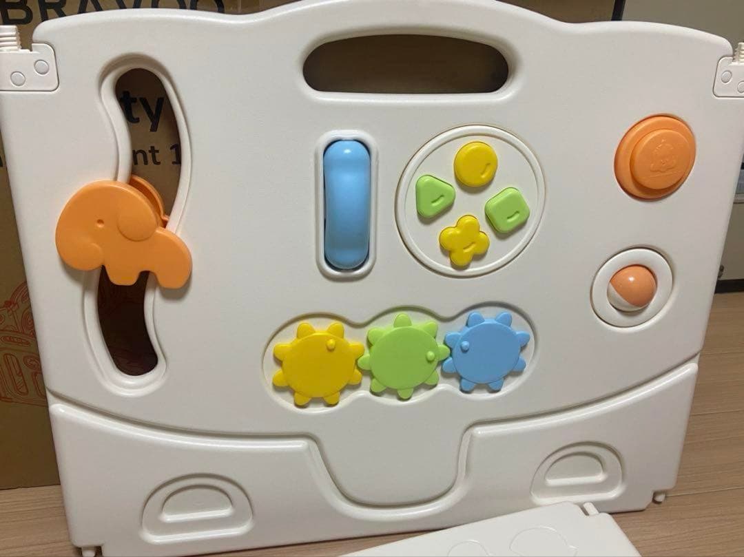 UBRAVOO ベビーサークル キッズランド レインボーカラー 14枚セット