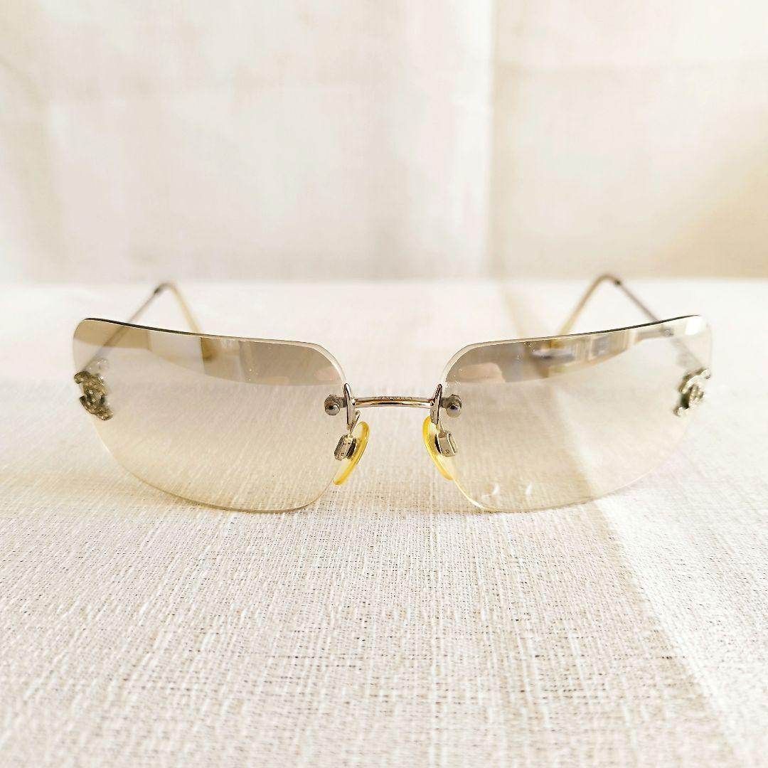 CHANEL　サングラス　4017-D　グラデーション　ココマーク　リムレス