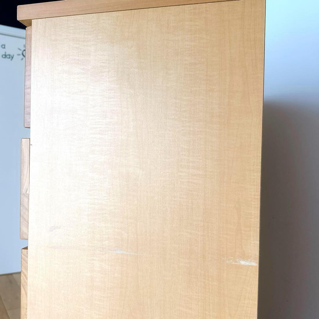 【格安】ニトリ タンス 6段 幅80cm ライトベージュ 収納棚 レール付き