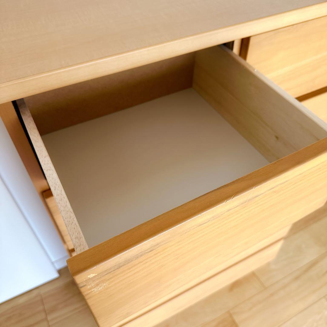 【格安】ニトリ タンス 6段 幅80cm ライトベージュ 収納棚 レール付き