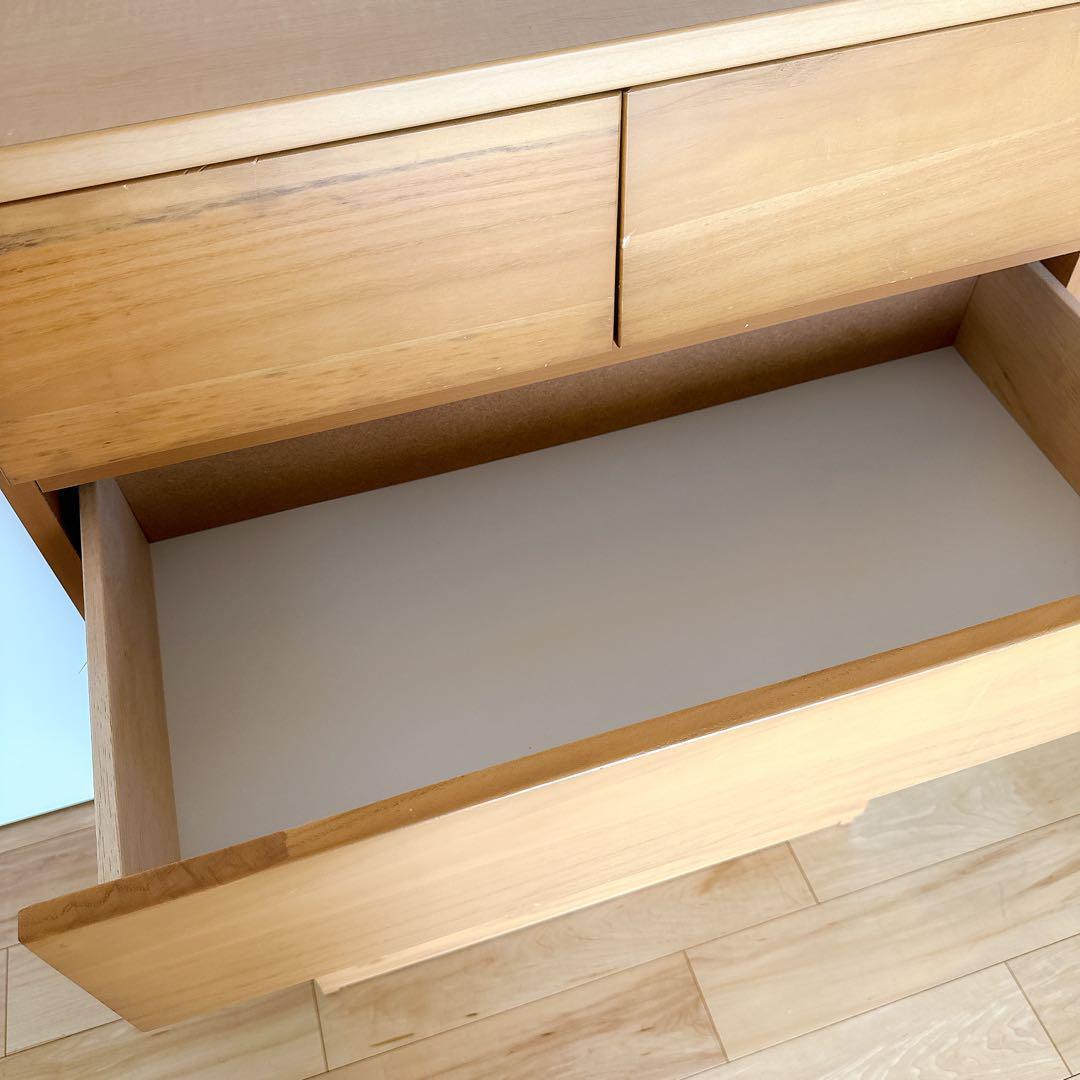 【格安】ニトリ タンス 6段 幅80cm ライトベージュ 収納棚 レール付き