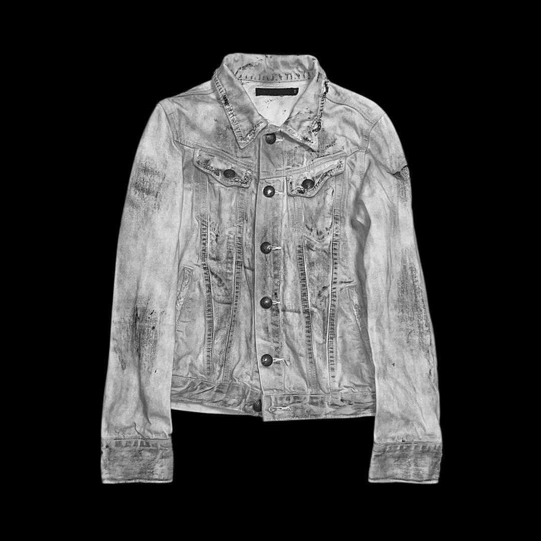 【FUGA】希少 Damage&Chain Denim Jaket 白