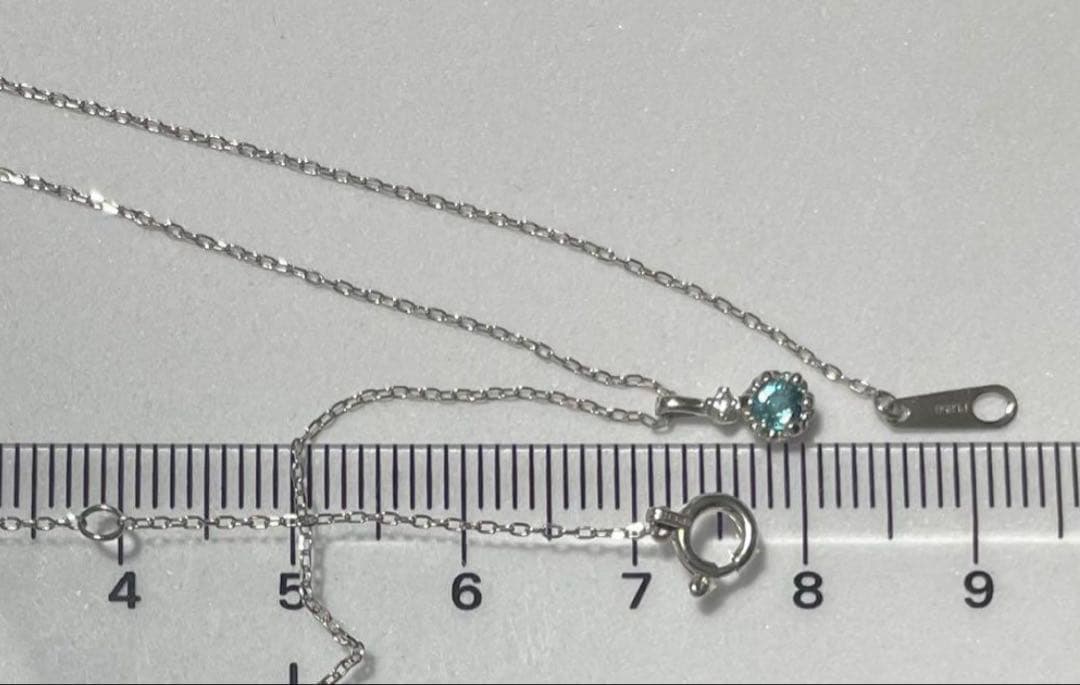 グランディディエライト &ダイヤ Ptネックレス