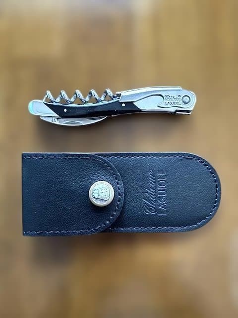 シャトーラギオール グランクリュ ブラックホーン ソムリエナイフ 革ケース付