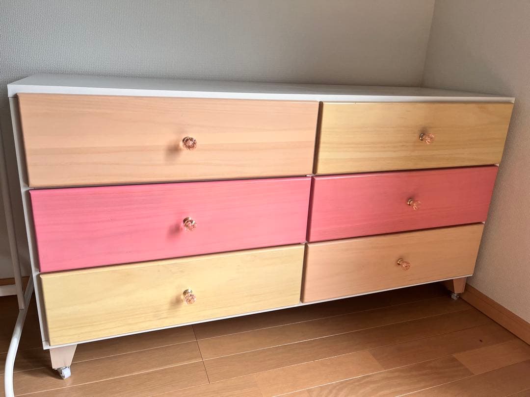 ☆直接引き取りのみ　ピンク　チェスト　3段　姫