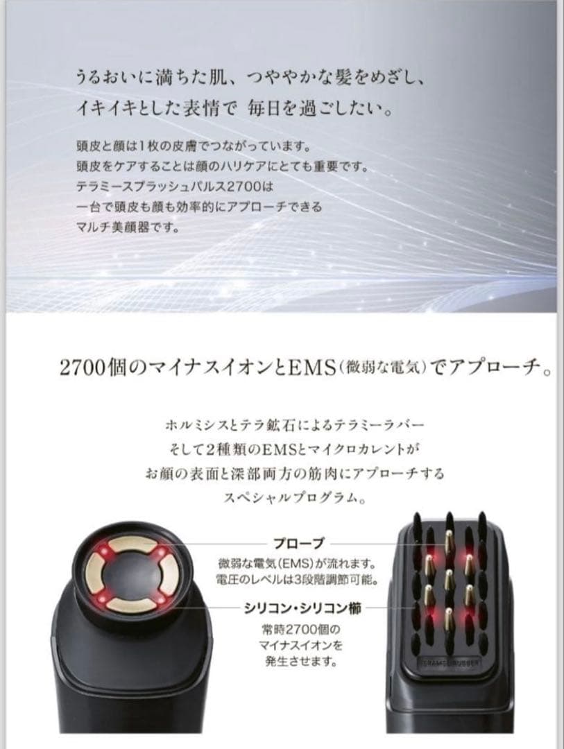 コメントでお値下げ　テラミースプラッシュパルス2700 マルチ美顔器　動作確認済