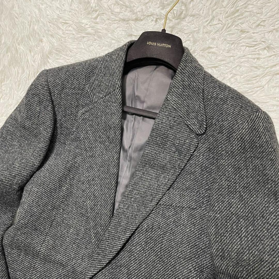 バーバリー　ハンティングジャケット　テーラード　グレー　エルボーパッチ　M相当