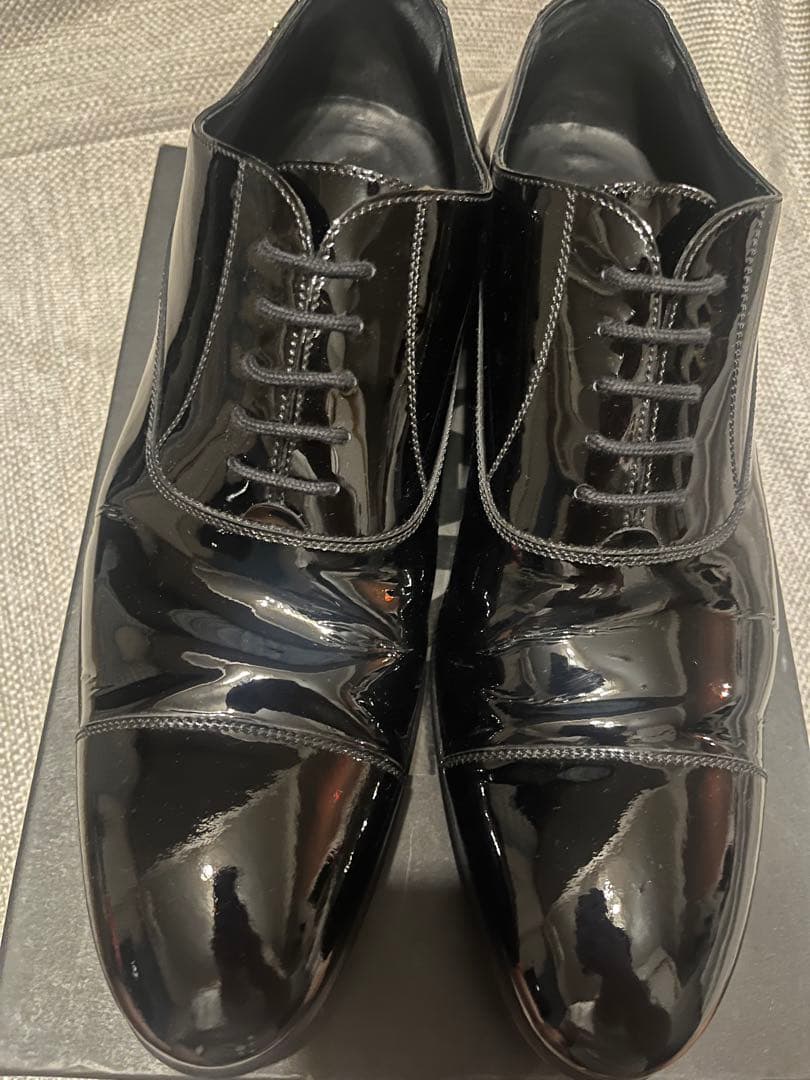 CHANEL エナメル ドレスシューズ ブラック　メンズ