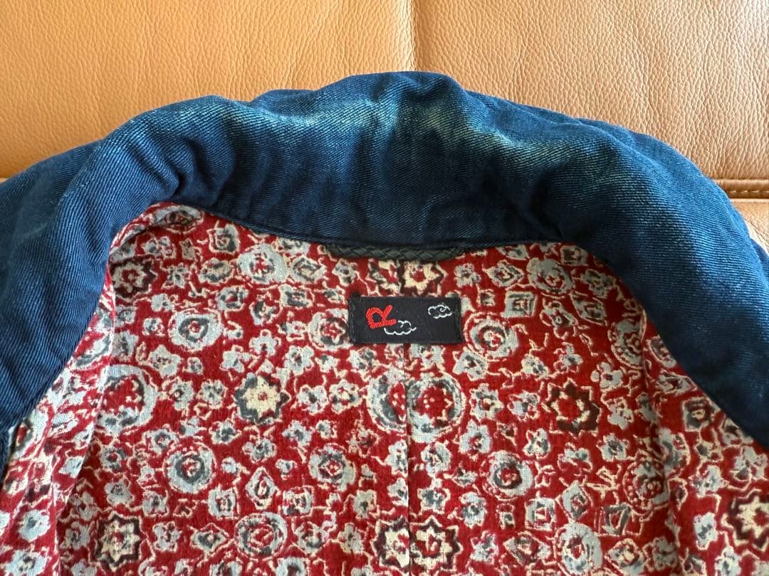 45R インディゴ染め デニムアウター ロゴボタン サイズ3