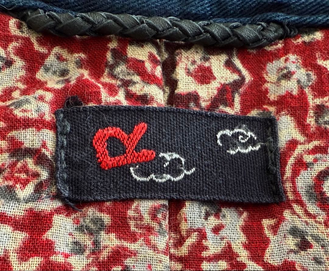 45R インディゴ染め デニムアウター ロゴボタン サイズ3